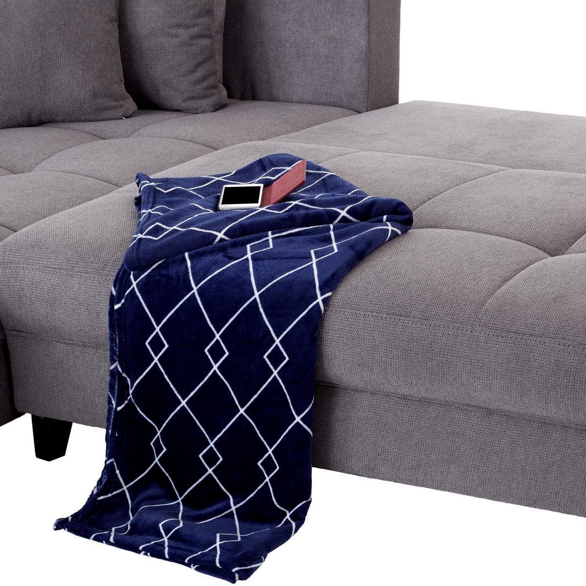 Rohová sedačka MENDOZA. ľavá, sivá - čierna/sivá, Design, drevo/textil (197/309cm) - Ondega
