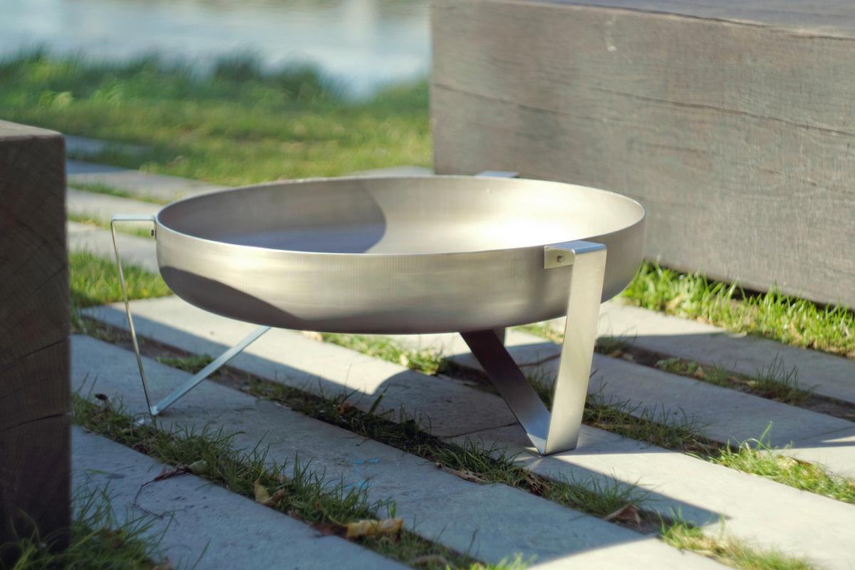 Feuerschale Woma XXL, Edelstahl - Edelstahlfarben, Basics, Metall (67,5/66,5/25cm)
