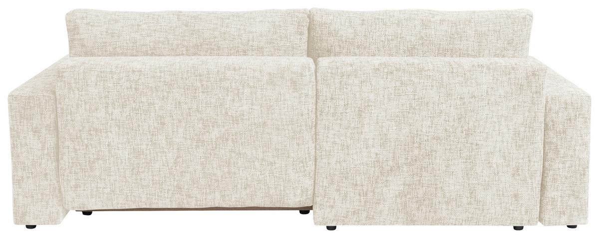 Ecksofa Dallas Struktur Beige 173x258 Cm - Beige/Schwarz, MODERN, Holz/Kunststoff (173/258cm)