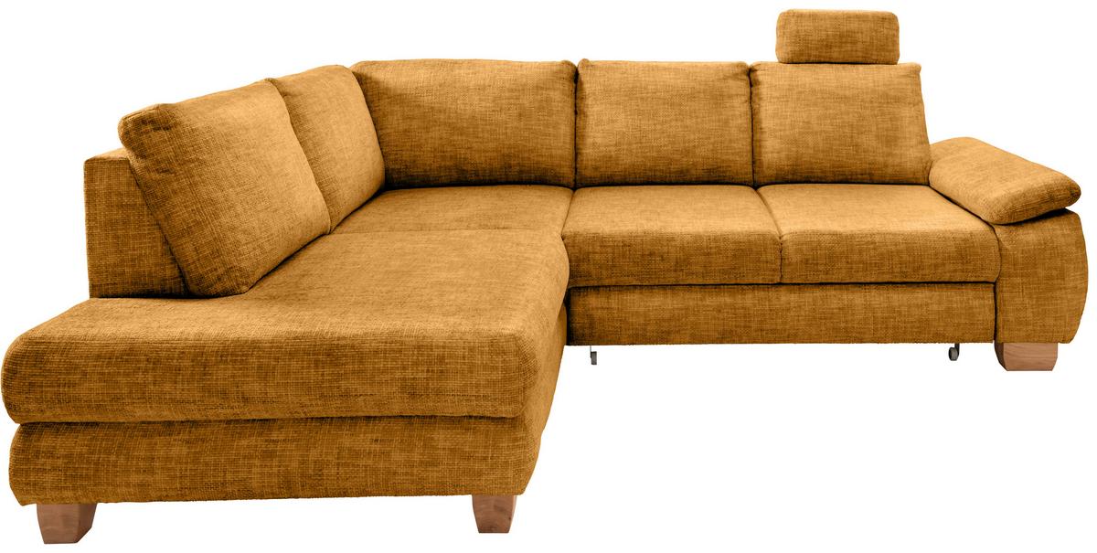 Eckschlafsofa Positano Goldfarben S: 206x265 Cm - Wildeiche/Goldfarben, MODERN, Textil (206/265cm) - Livetastic