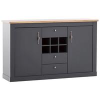 Sideboard Catania Anthrazit/Eiche Dekor B: 169cm - Anthrazit/Eiche Wotan, Design, Holzwerkstoff (169/104/45cm) - MID.YOU
