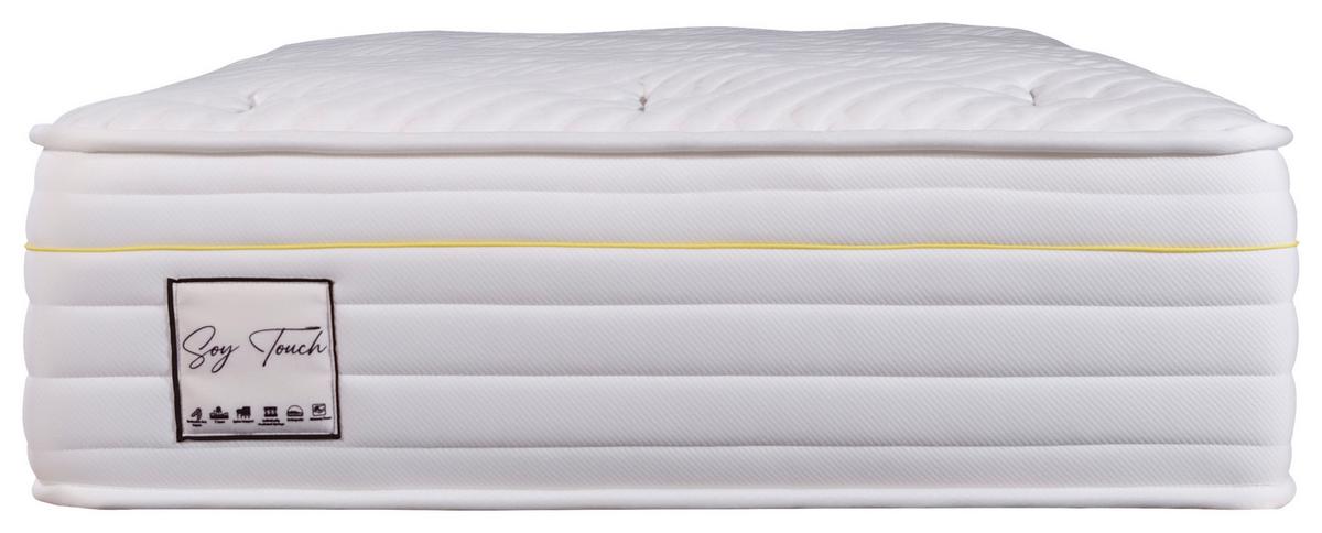 TASCHENFEDERKERNMATRATZE Soy Touch 140x210cm fest - Weiß, Basics, Textil (140/210cm) - Livetastic