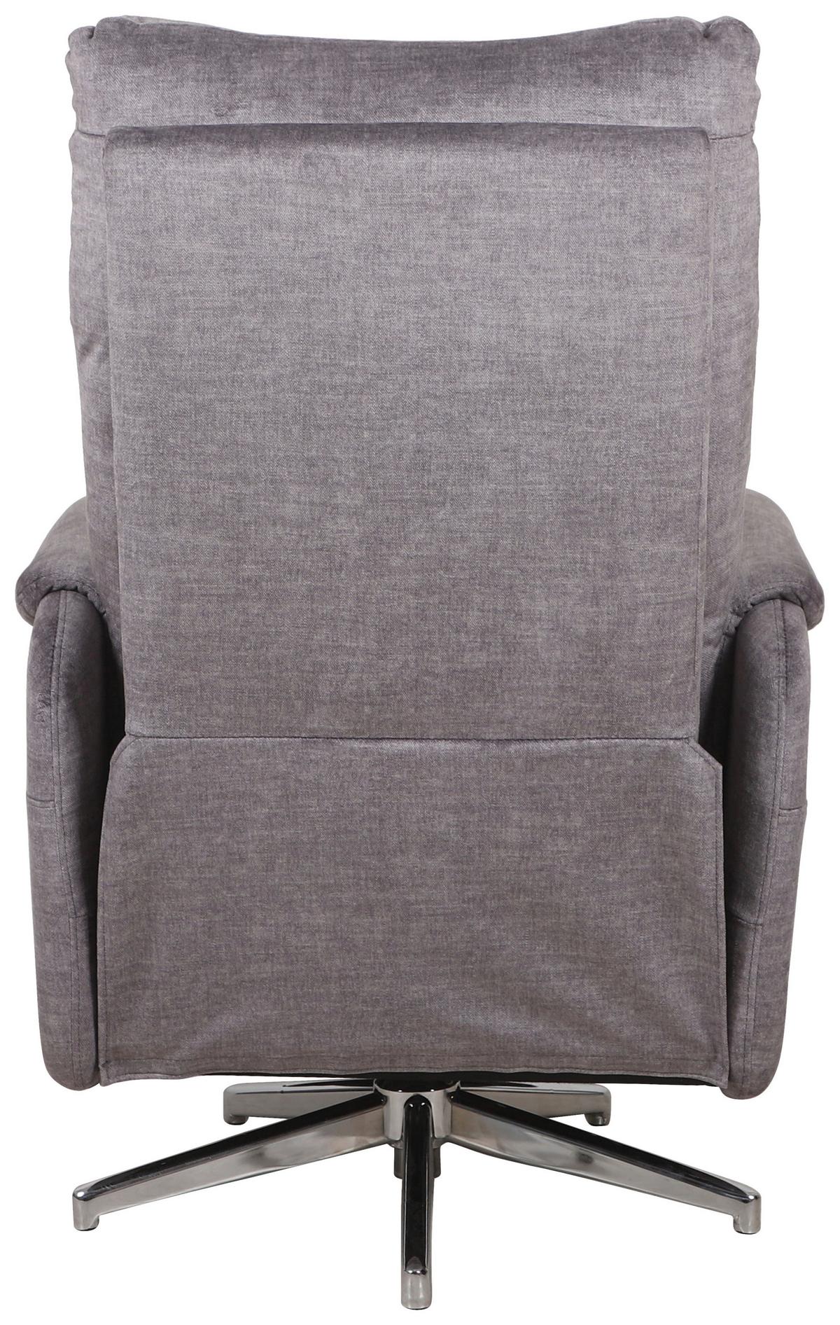 Elektrické TV křeslo MOON, šedá, relax.funkce, do 140 kg - šedá/barvy chromu, Moderní, kov/textil (72/107/159cm)