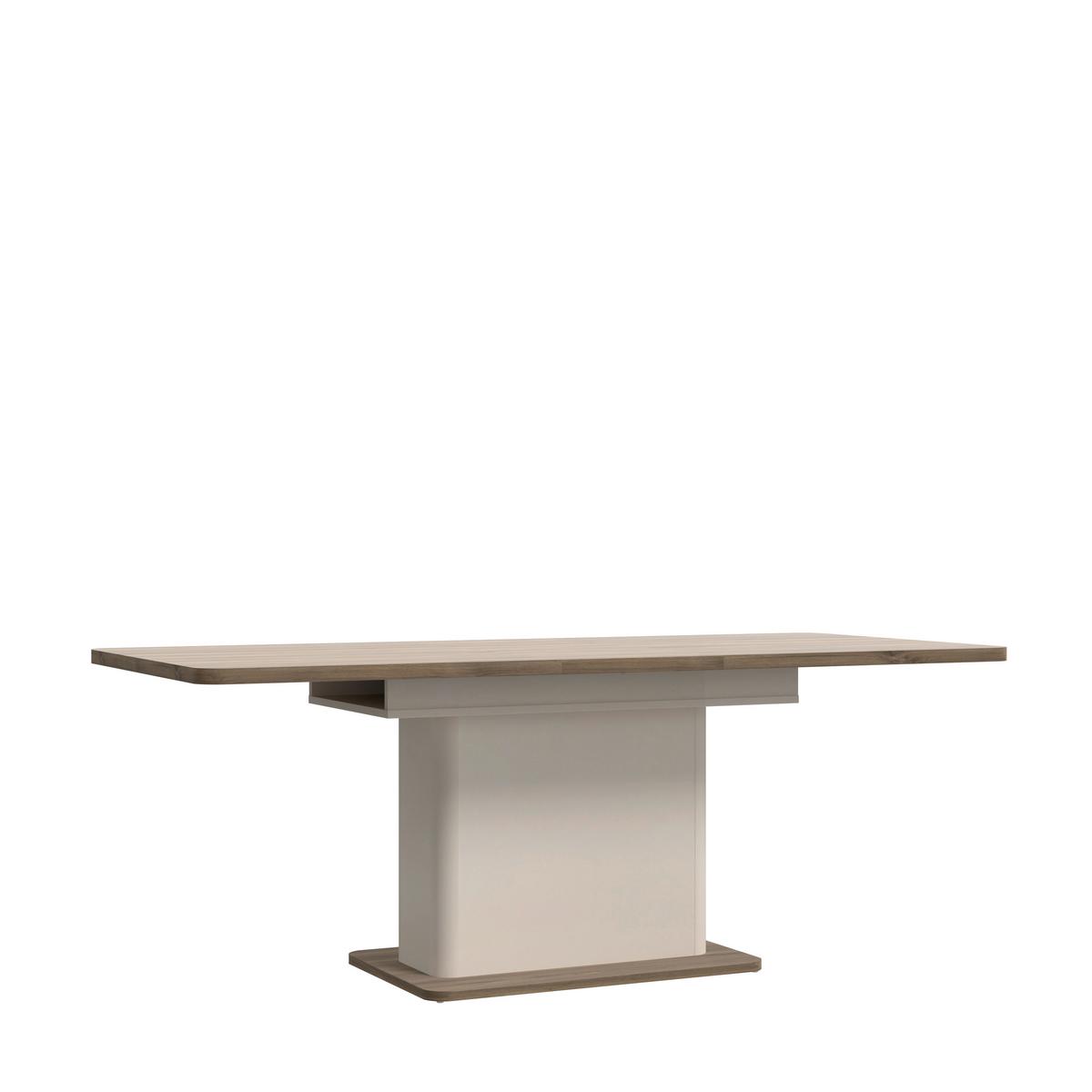 Jedálenský stôl 160-200 cm - piesková/farba duba, Modern, kompozitné drevo (160-200/75,4/90cm)