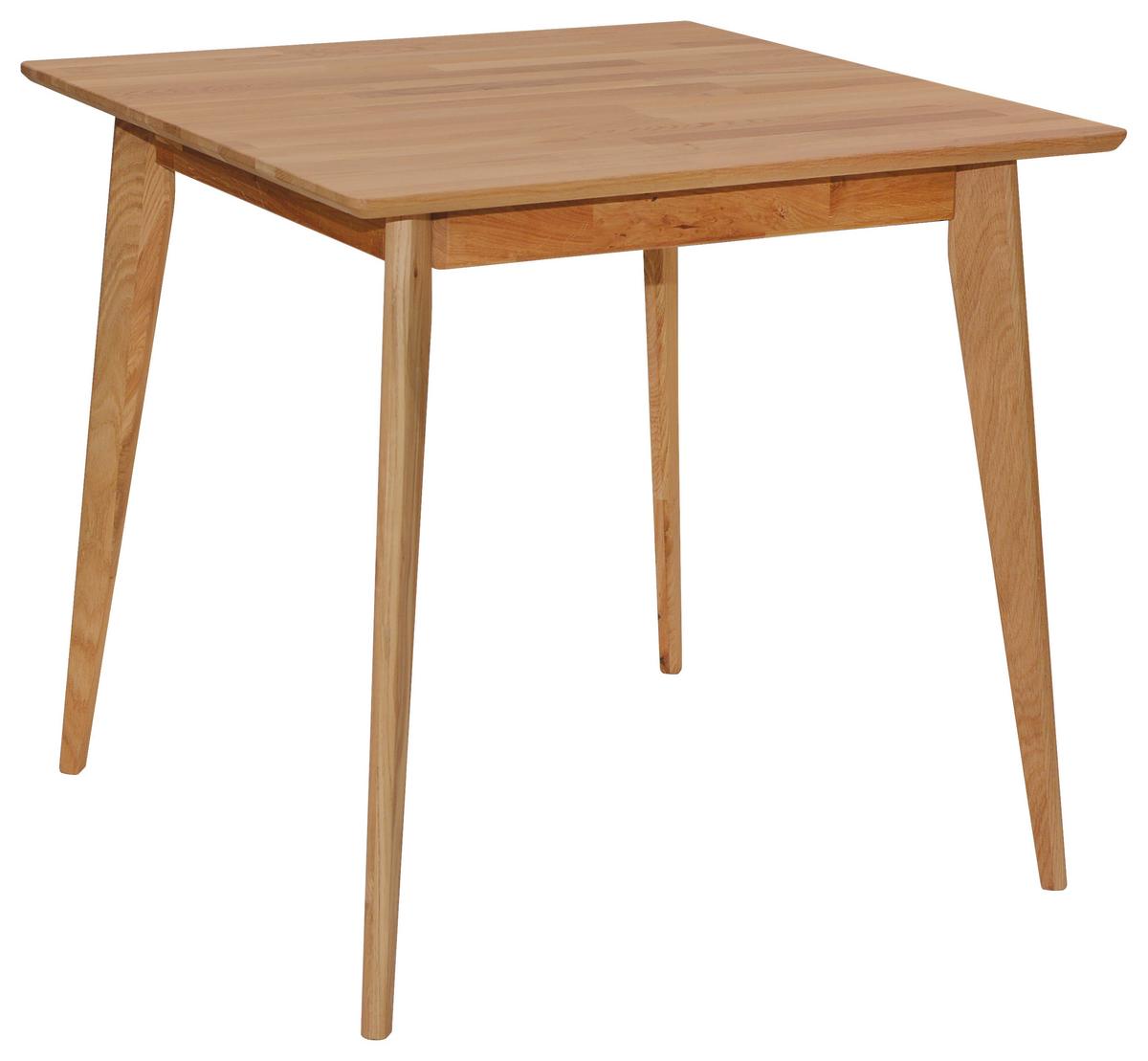 Jídelní stůl Rita, dřevo dub, š: 80 cm - barvy dubu, Konvenční, dřevo (80/80/75cm) - Zandiara