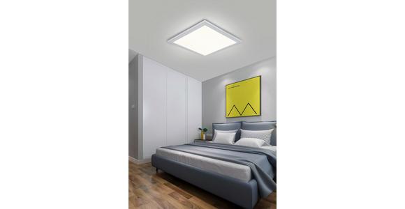 LED-Deckenleuchte Severin - Silberfarben/Weiß, MODERN, Kunststoff/Metall (30/30/5,5cm) - Luca Bessoni