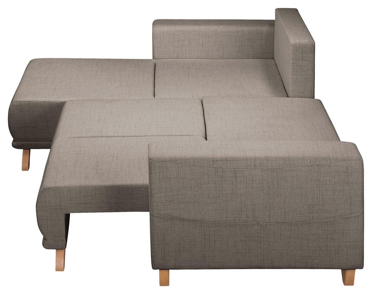 Ecksofa Bella Graphitfarben S: 257x174 Cm - Wengefarben/Graphitfarben, Design, Textil (257/174cm) - Livetastic