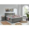 Boxspring- Ágy Scarlett 180/200 Cm - szürke, Konventionell, faalapú anyag/textil (180/200cm)