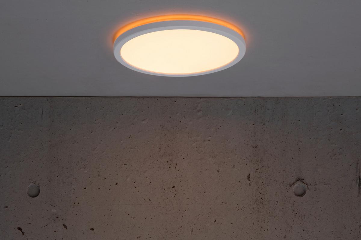Deckenleuchte Oja Weiß D: 24,4 cm - Weiß, KONVENTIONELL, Kunststoff (24,4/2,3cm) - Nordlux