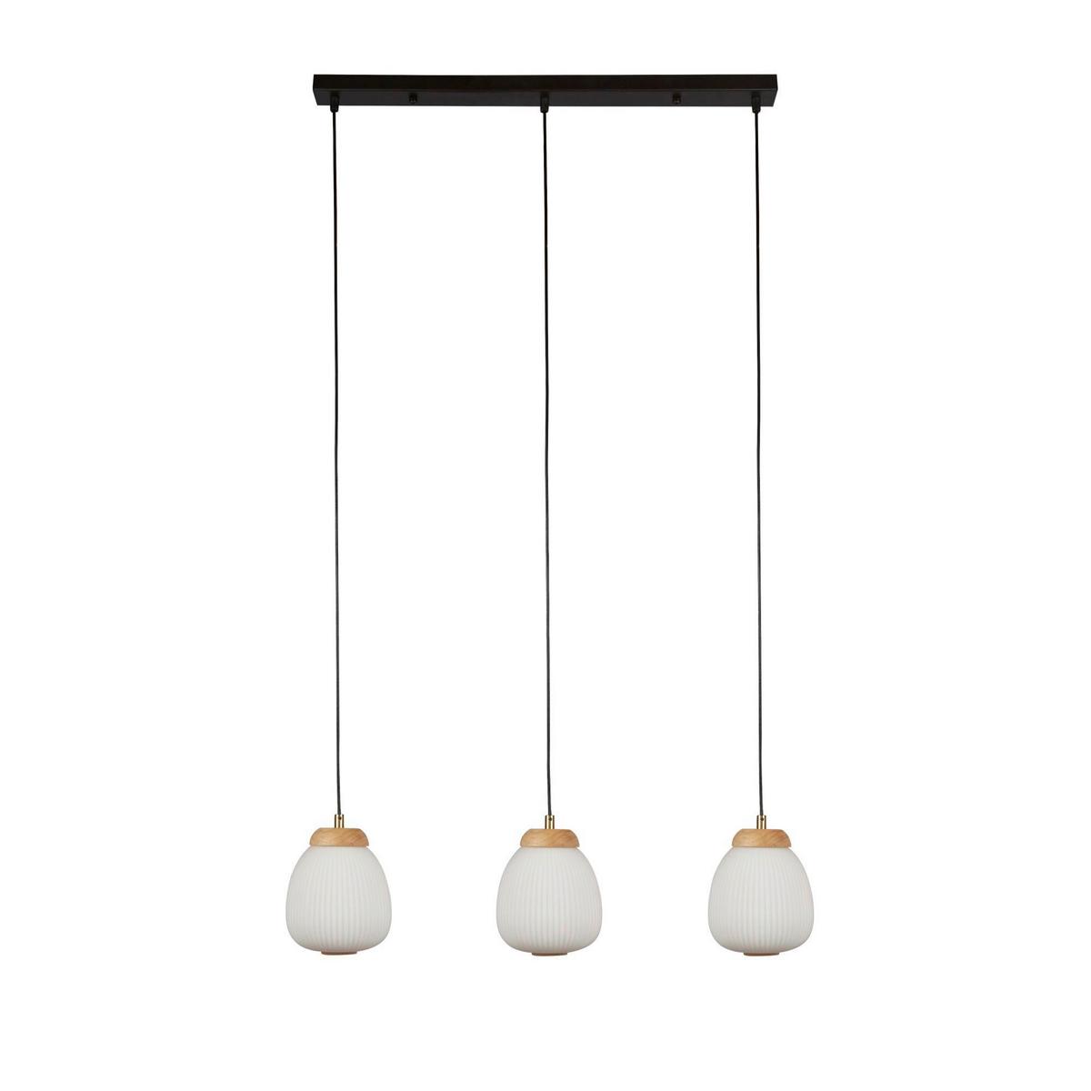 Hängeleuchte 31411-3na - Schwarz/Weiß, Basics, Glas/Metall (20/15/78,5cm)