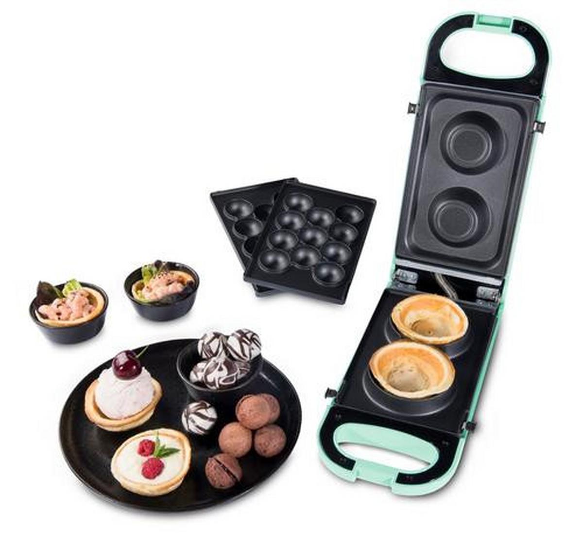 Waffeleisen Snack Maker 700 W Antihaftbeschichtet - Mintgrün, MODERN, Kunststoff (10/14/30cm) - Trisa Electronics