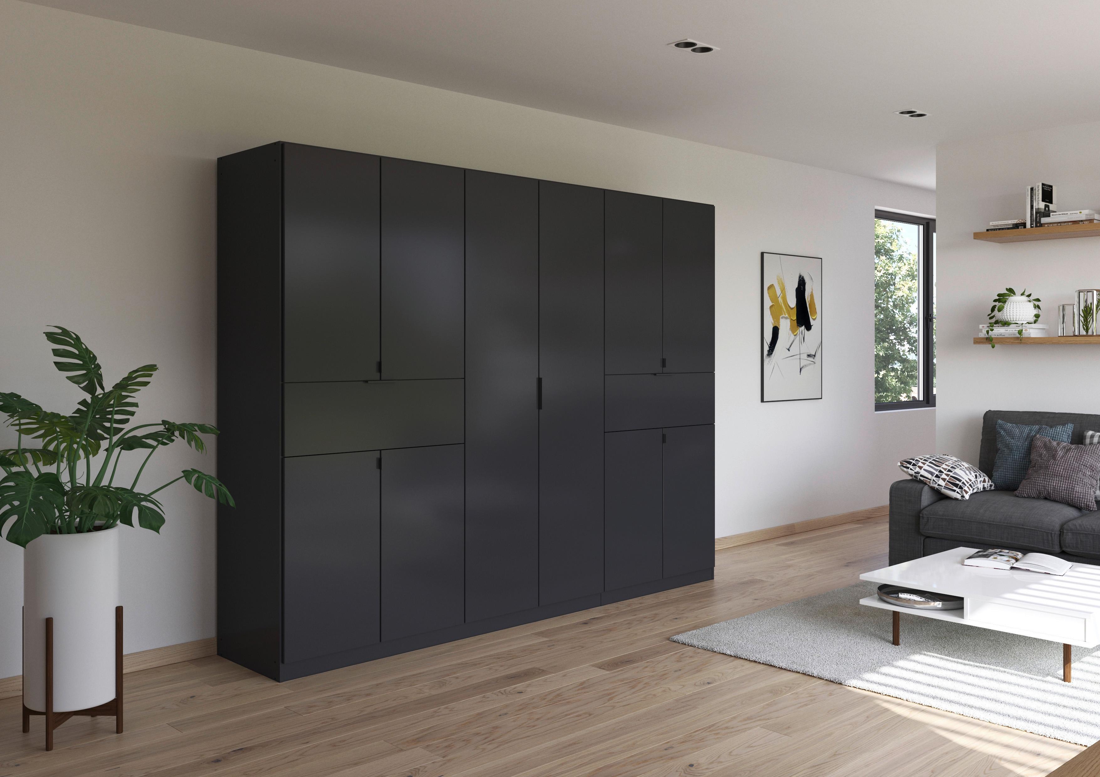 Drehtürenschrank 71 cm Ticao Grau - Grau, MODERN, Holzwerkstoff (271/210/54cm) - Rauch Möbel