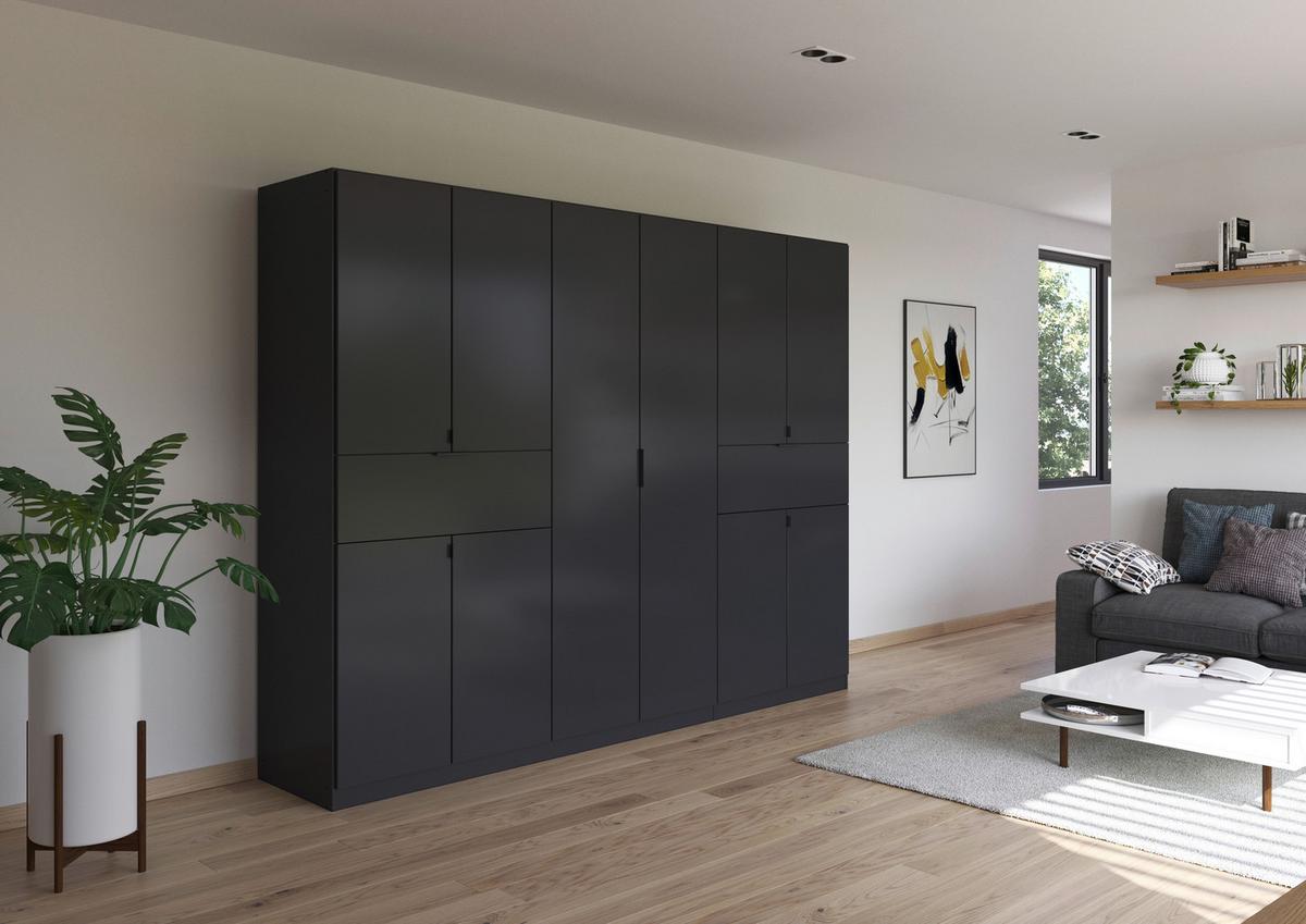 Drehtürenschrank 71 Cm Ticao Grau - Grau, MODERN, Holzwerkstoff (271/210/54cm) - Rauch Möbel