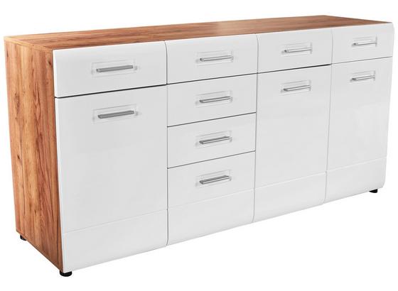 Komoda Avensis - biela/tmavohnedá, Moderný, drevo (200/82,6/43,1cm) - Luca Bessoni Komoda Avensis - biela/tmavohnedá, Moderný, drevo (200/82,6/43,1cm) - Luca Bessoni