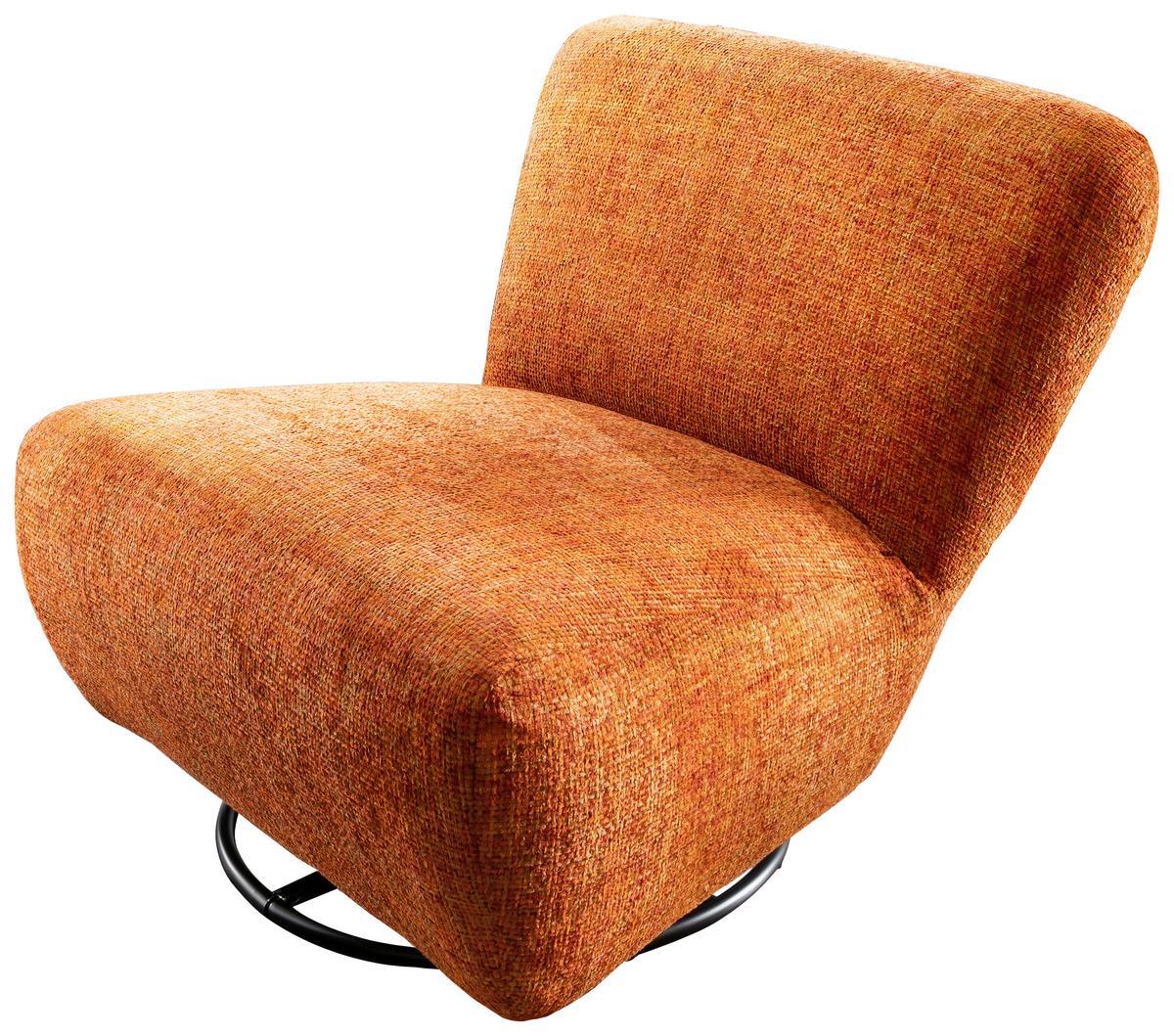 XXL-Sessel Cremallo, Koralle B: 95 - Koralle/Schwarz, Trend, Textil (95/77/94cm) - Livetastic