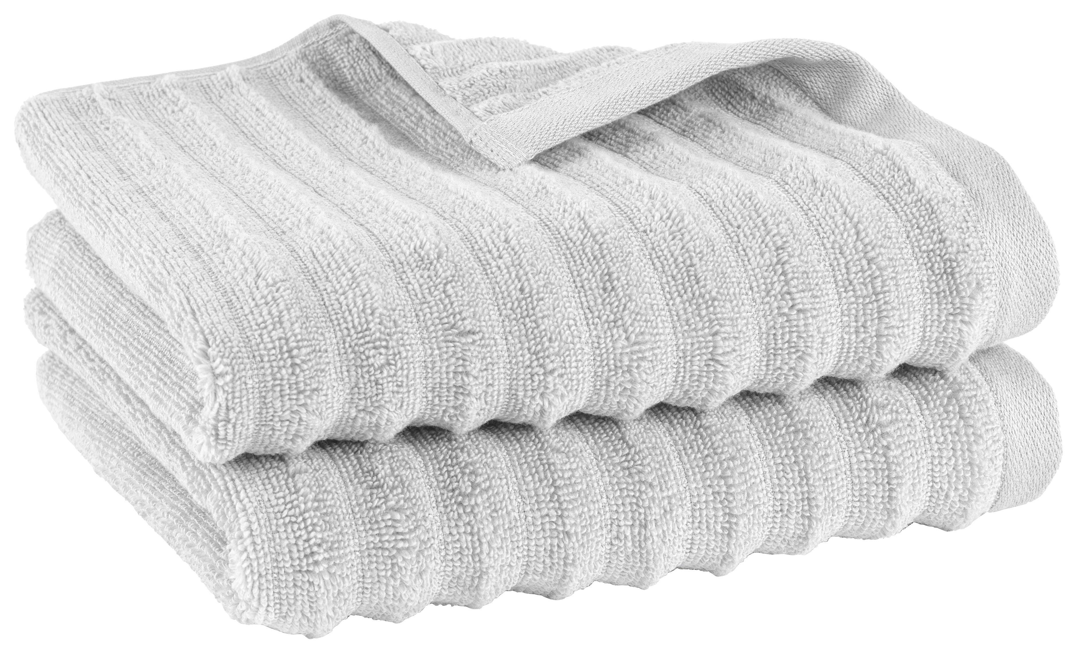 HANDTUCHSET Welle 2er Set Hellgrau