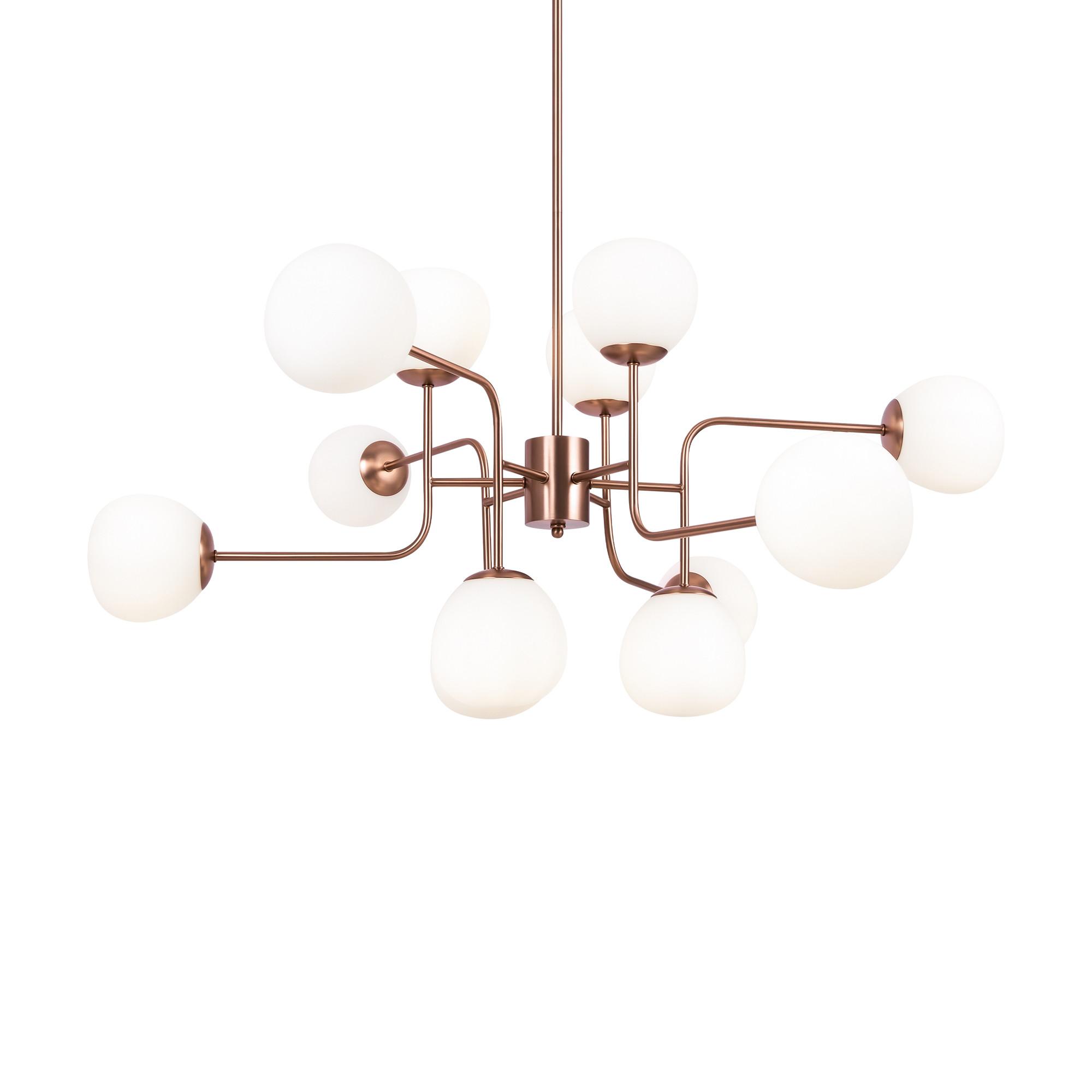 KRONLEUCHTER ERICH - Messingfarben, Trend, Glas/Metall (110/42,7/50cm) - MAYTONI