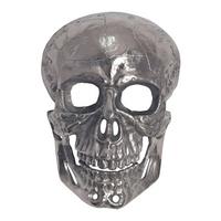 Wanddeko Schädel Silberfarben B: 30 Cm - Silberfarben, Design, Metall (30/41/15,5cm) - Livetastic
