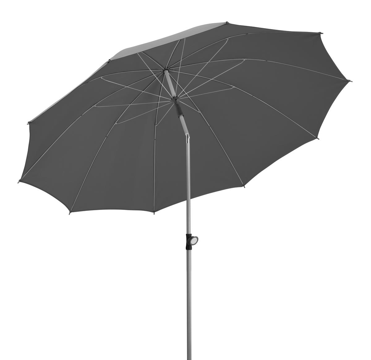 Sonnenschirm Locarno BxHxT: 220x231x220 Anthrazit - Anthrazit/Silberfarben, Basics, Textil/Metall (220/231/220cm) - Schneider