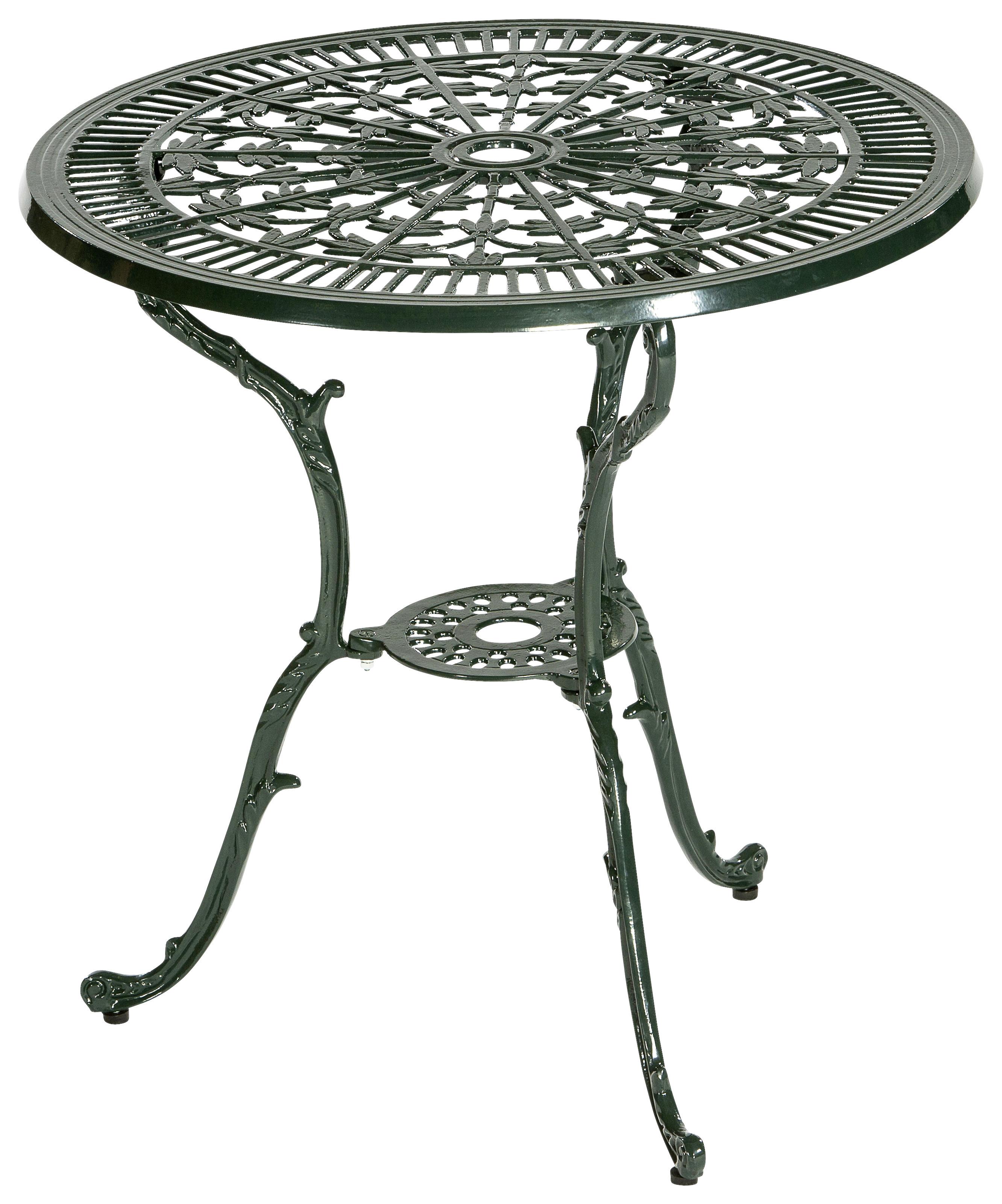 Gartengarnitur 3-Tlg. Lugano Metall Grün - Grün, KONVENTIONELL, Metall - Gardenson