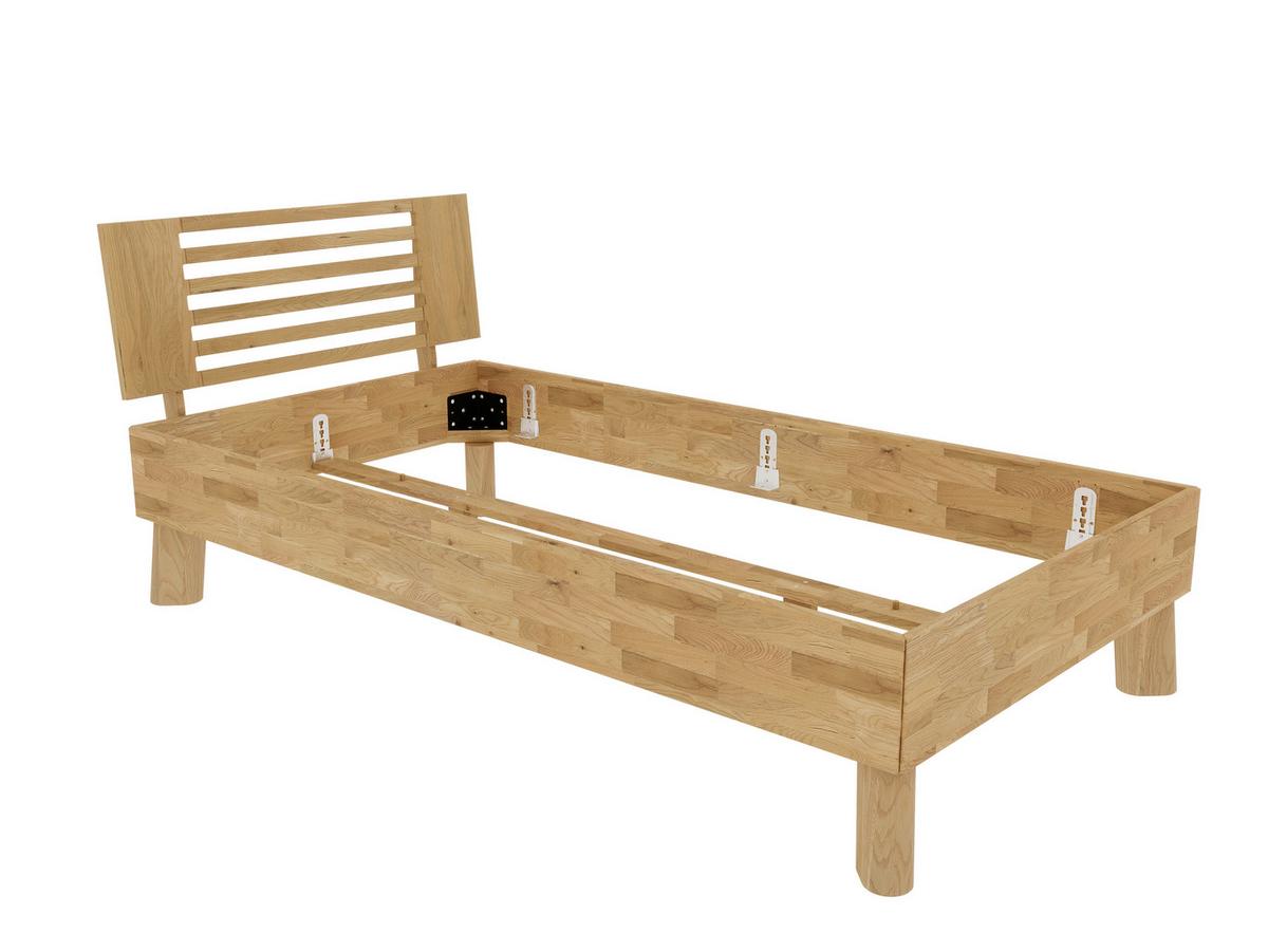 Bett Como Naturfarben /wildeiche 100x200cm - Wildeiche/Naturfarben, MODERN, Holz (100/200cm) - MID.YOU