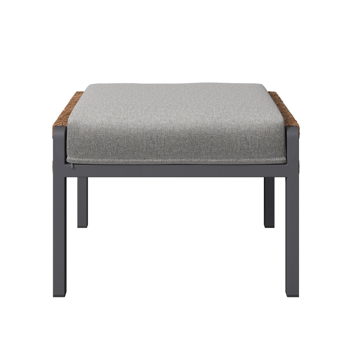 TERASOVÁ SEDACÍ SOUPRAVA CASA BLANCA - světle šedá/přírodní barvy, Moderní, kov/textil