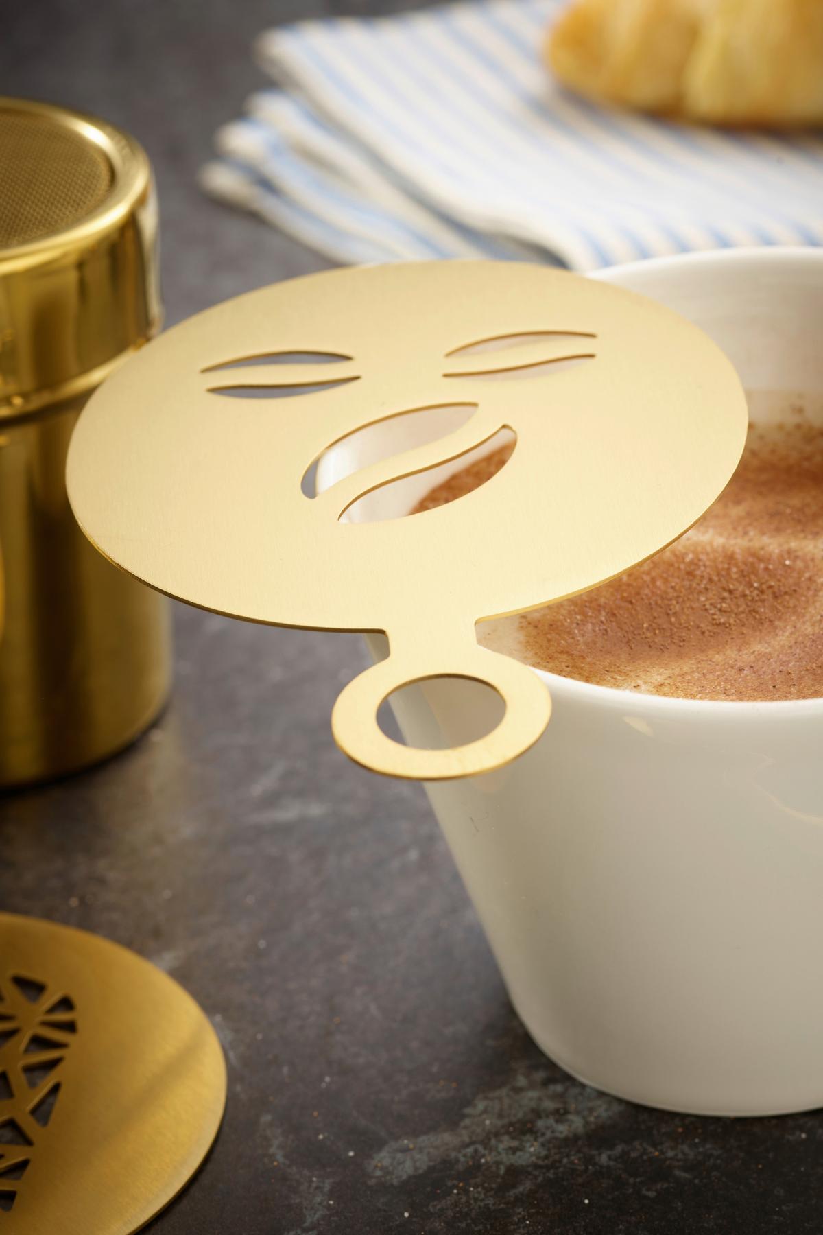 Kaffeeset Echtwerk Kaffeezubehör-Set - Goldfarben, Design, Metall (10,5cm) - Echtwerk