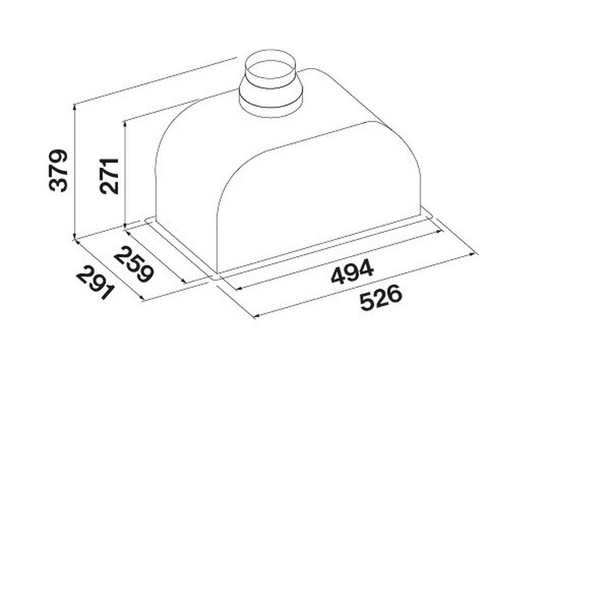 Beépíthető Páraelszívó Falmec Built-In Evolution - Modern (49,4/27,1/25,9cm) - Falmec