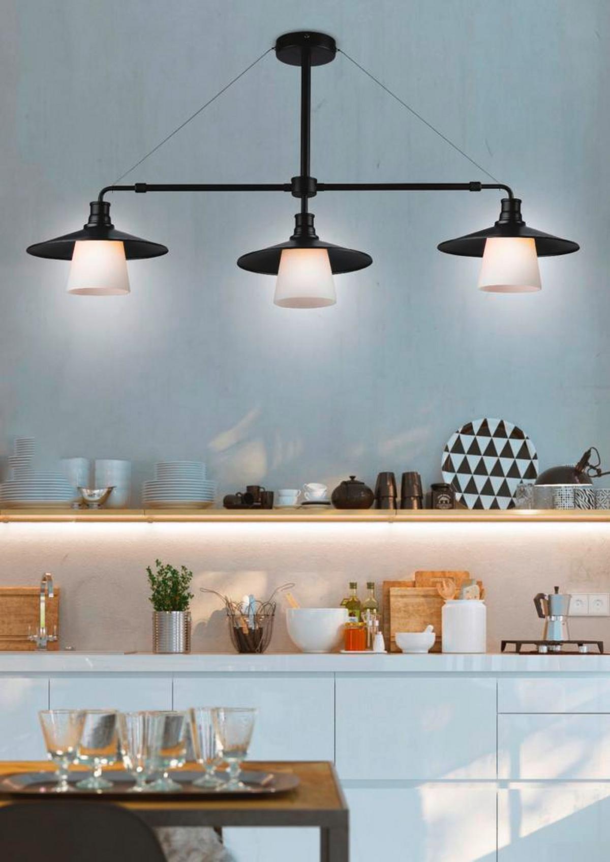 Pendelleuchte 33-43115 Loft - Schwarz, Design, Metall (98/26/55cm)