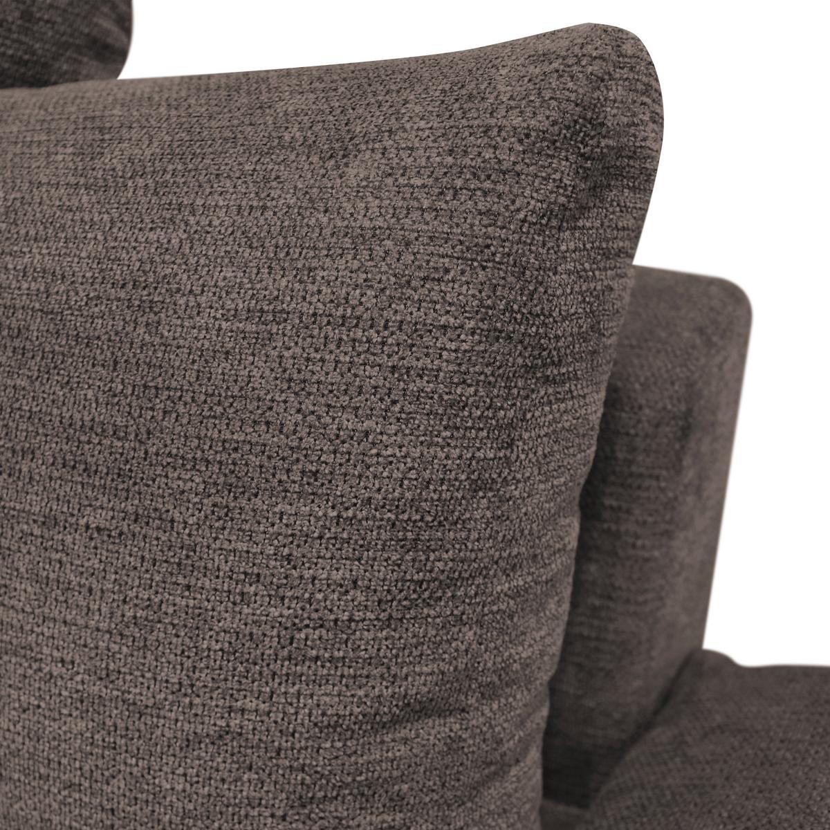 Ecksofa mit Bettkasten Lagacy 260x192 cm Webstoff Graubraun - Graubraun/Schwarz, Design, Textil (260/192cm) - MID.YOU