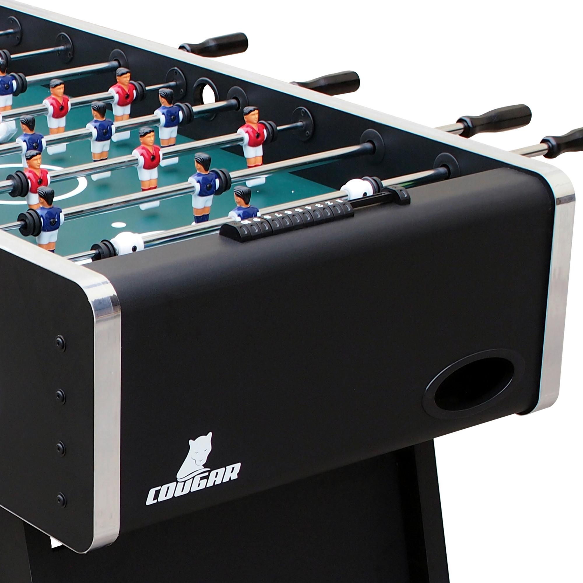 Tischfußball Holz Schwarz 4 Bälle, Manueller Torzähler - Schwarz, KONVENTIONELL, Holz (75/88/141cm) - Ambia Garden