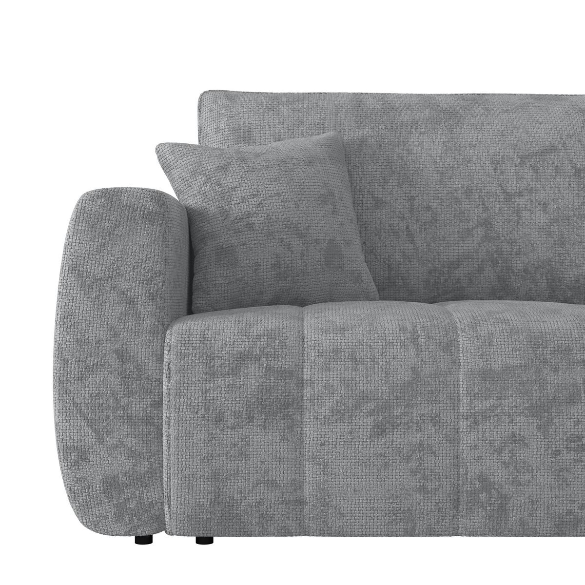 Rozkládací pohovka BALI, šedá, s úl.prostorem - šedá/černá, Moderní, dřevo/textil (245/74-90/104cm) - Luca Bessoni