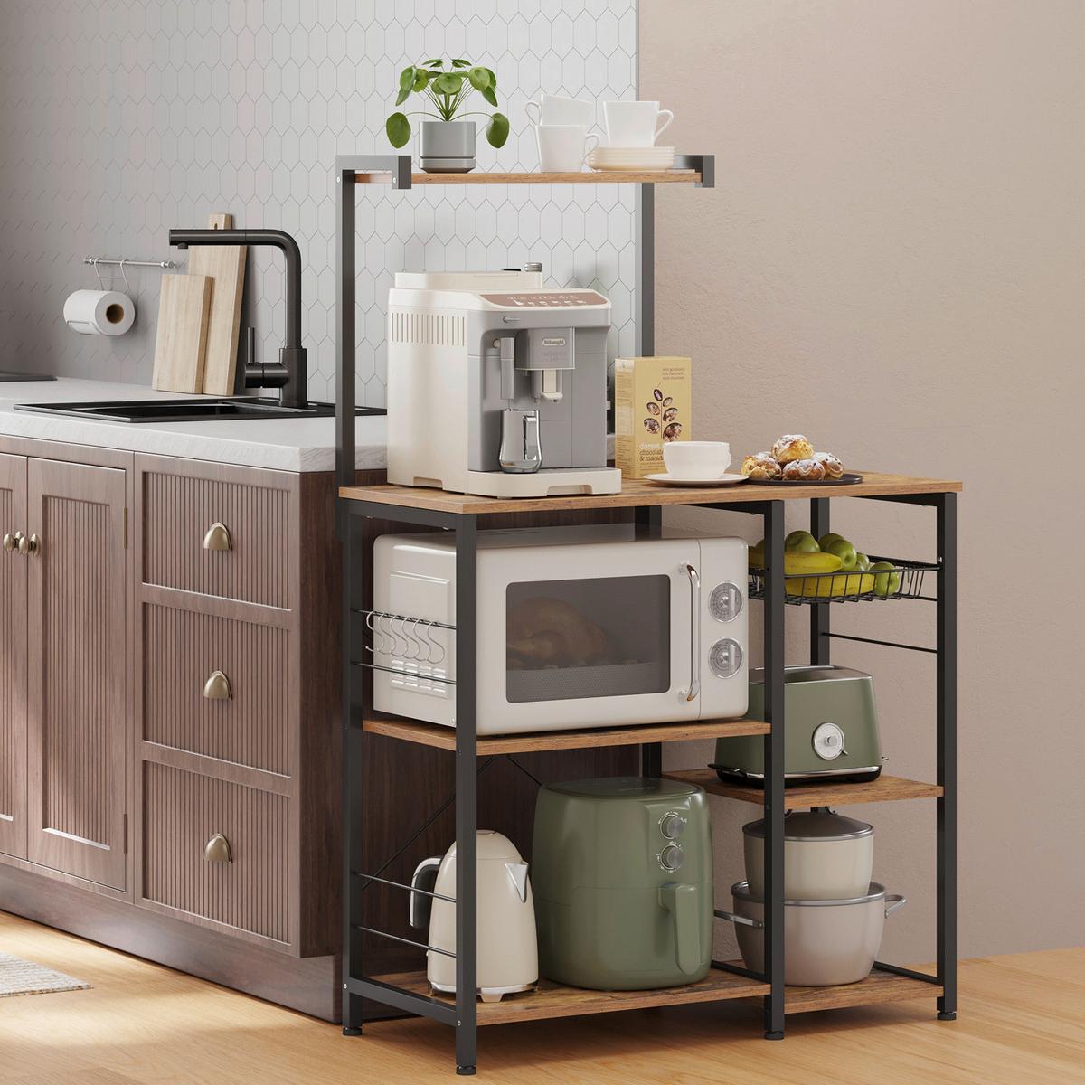 Regal Kks35x - Dunkelbraun/Schwarz, Trend, Holzwerkstoff/Metall (90/132/40cm) - MID.YOU
