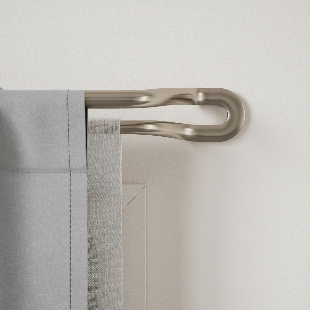 Vorhangstangenset Midnight Nickelfarben L: 107-305 cm - Nickelfarben, KONVENTIONELL, Kunststoff/Metall (107-305cm) - Umbra