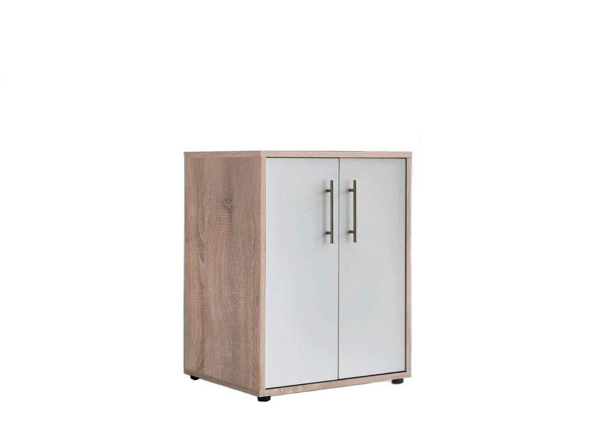 Aktenschrank Office Edition Weiß, Eiche Dekor B: 54cm - Weiß/Sonoma Eiche, MODERN, Holzwerkstoff (54/74/50cm) - MID.YOU