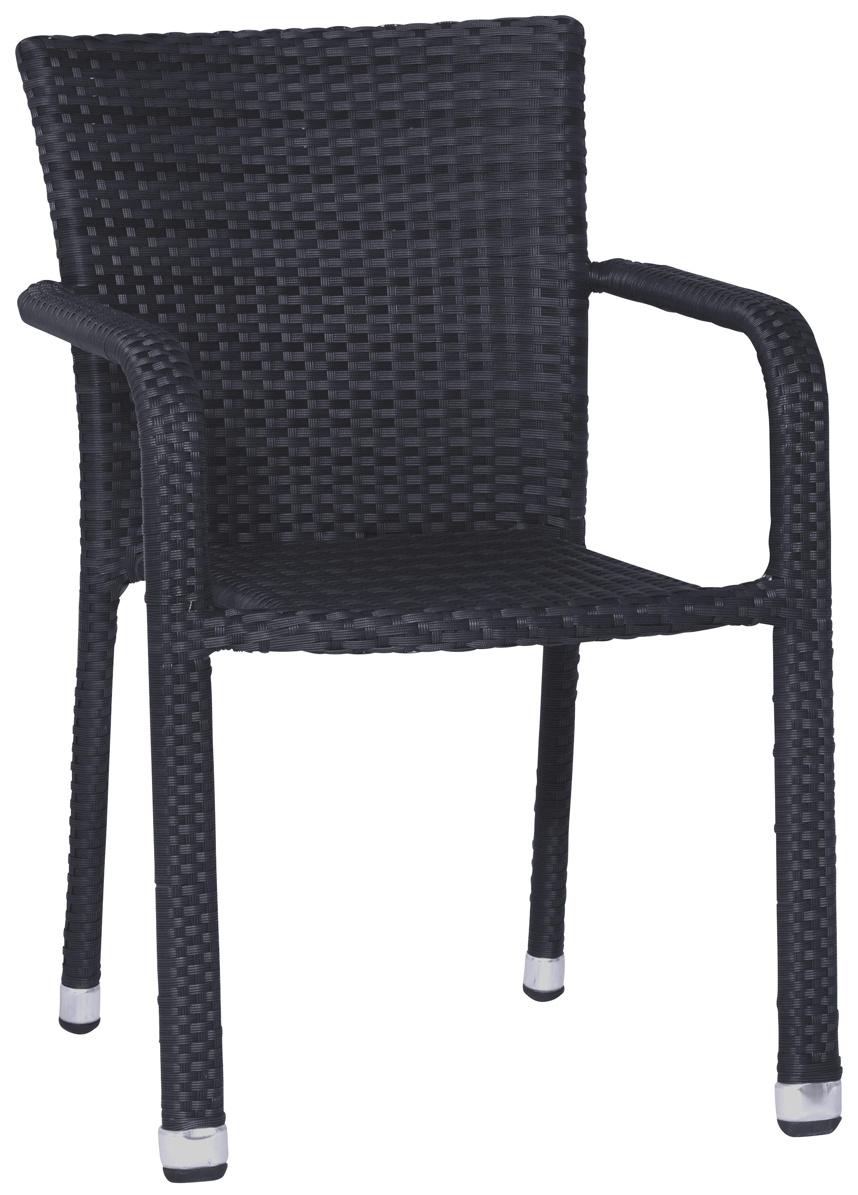 Stapelsessel F75846 - Schwarz, MODERN, Kunststoff/Metall (56/83/60cm) - Siena Garden