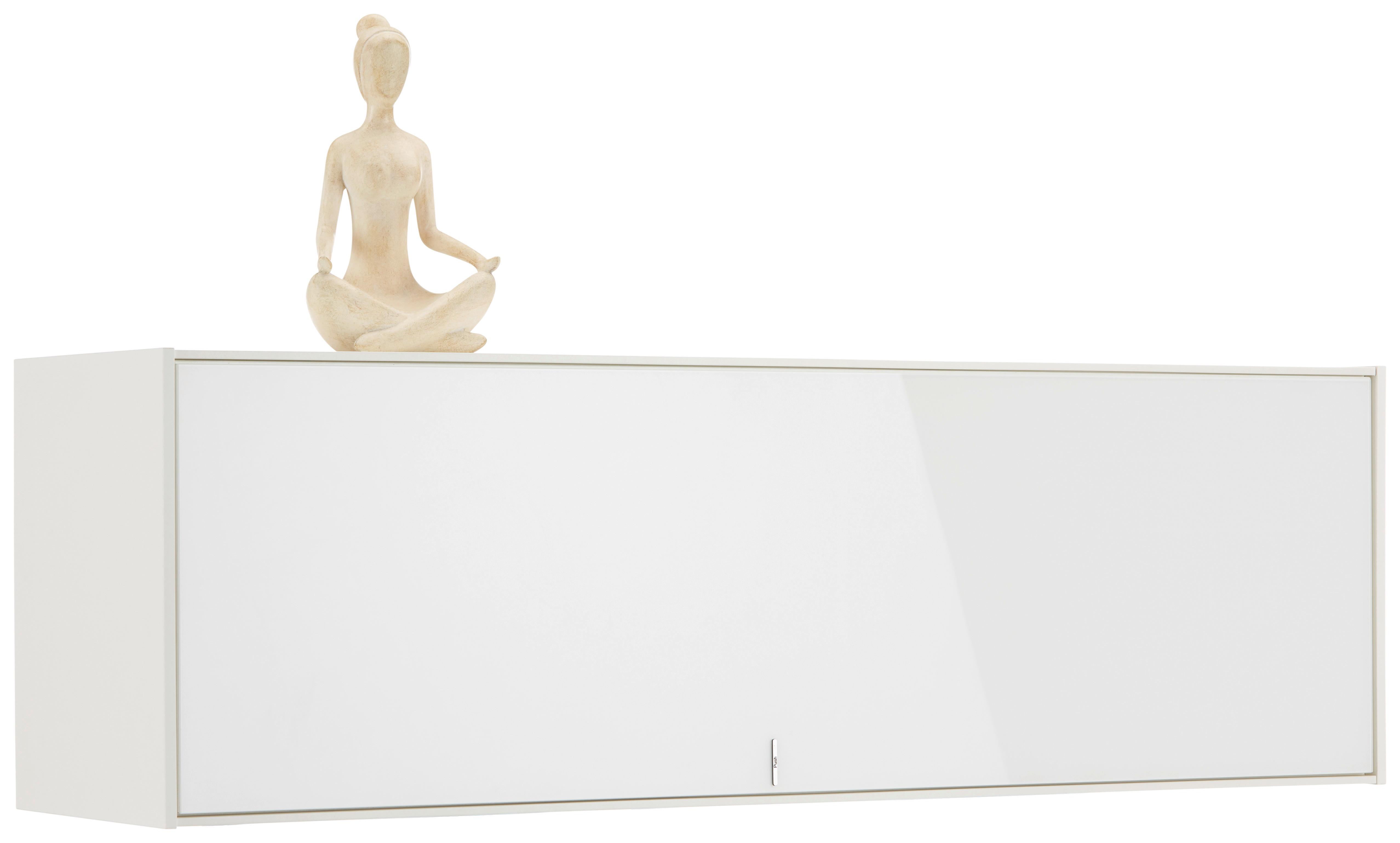 Závesná Skrinka Max Box, Biela - biela, Moderný, kompozitné drevo/sklo (38/120/32cm) - Premium Living