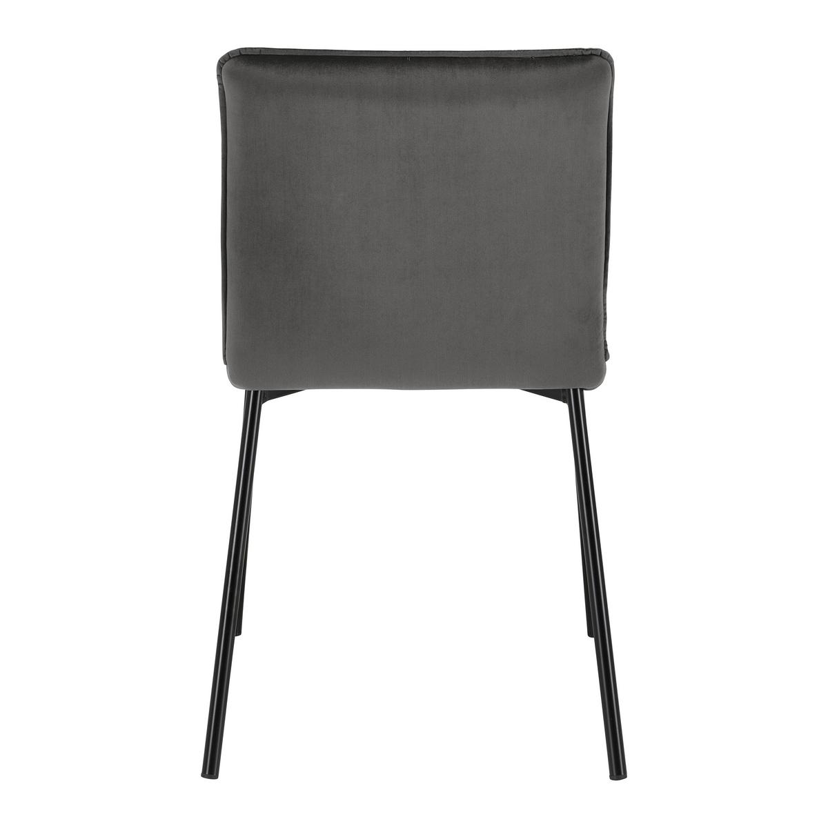 Židle DARLA tmavěšedá - černá/tmavě šedá, Moderní, kov/dřevo (49/81/55cm) - Bessagi Home