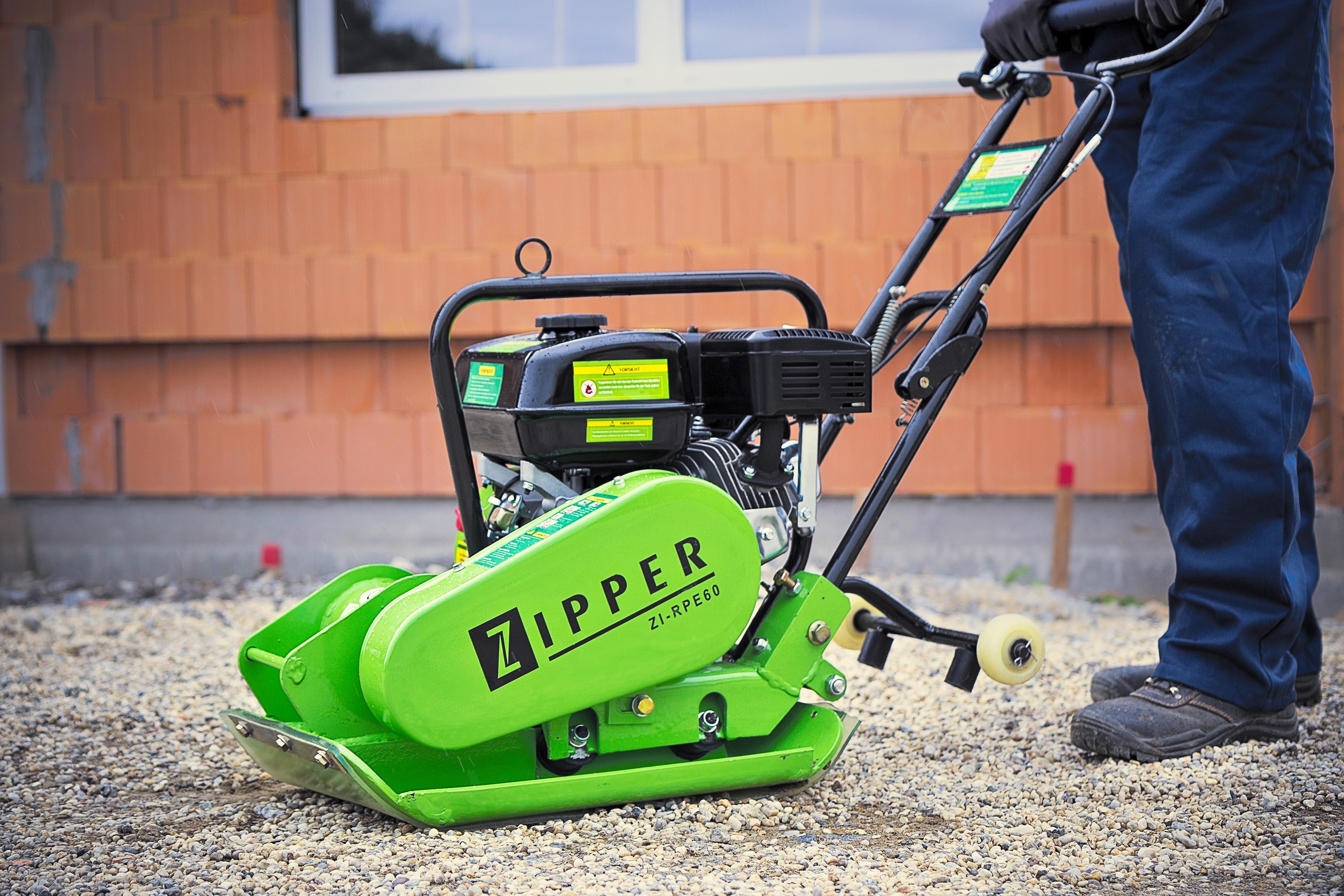 Rüttelplatte Zi-Rpe60 4100 W Gummimatte - Grün, Basics - Zipper