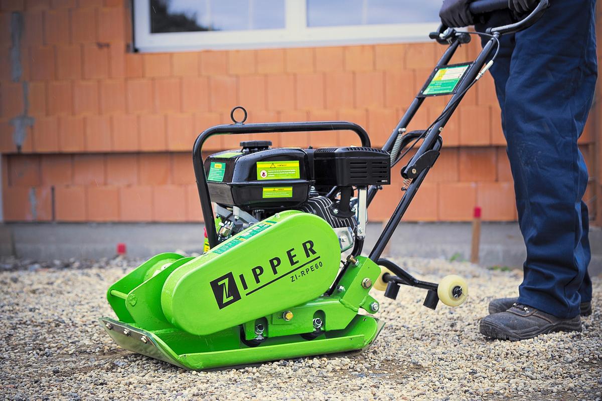 Rüttelplatte Zi-Rpe60 4100 W Gummimatte - Grün, Basics - Zipper