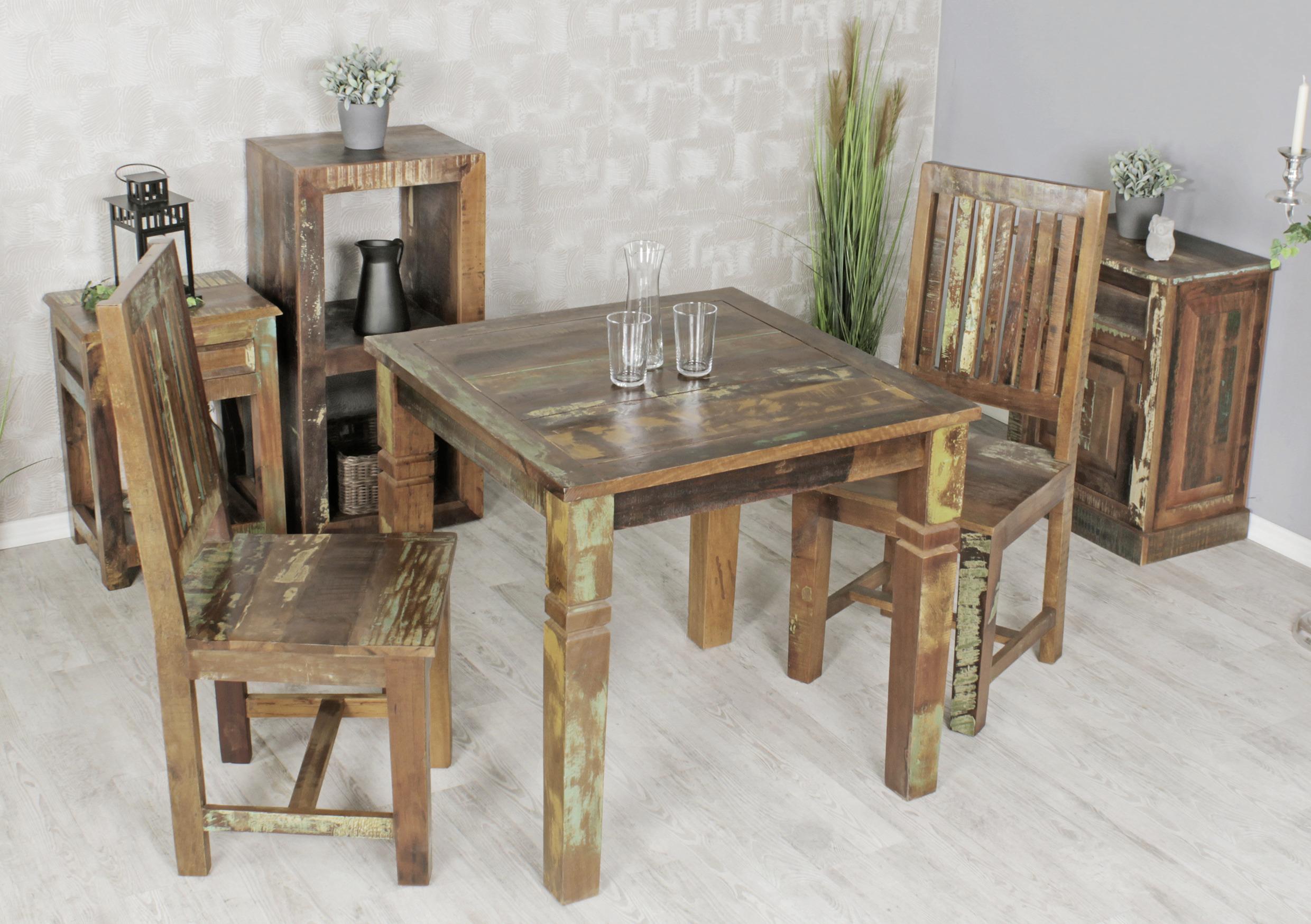 Esstisch Echtholz Kalkutta 80x80 cm Braun - Braun, MODERN, Holz (80/80/76cm) - MID.YOU
