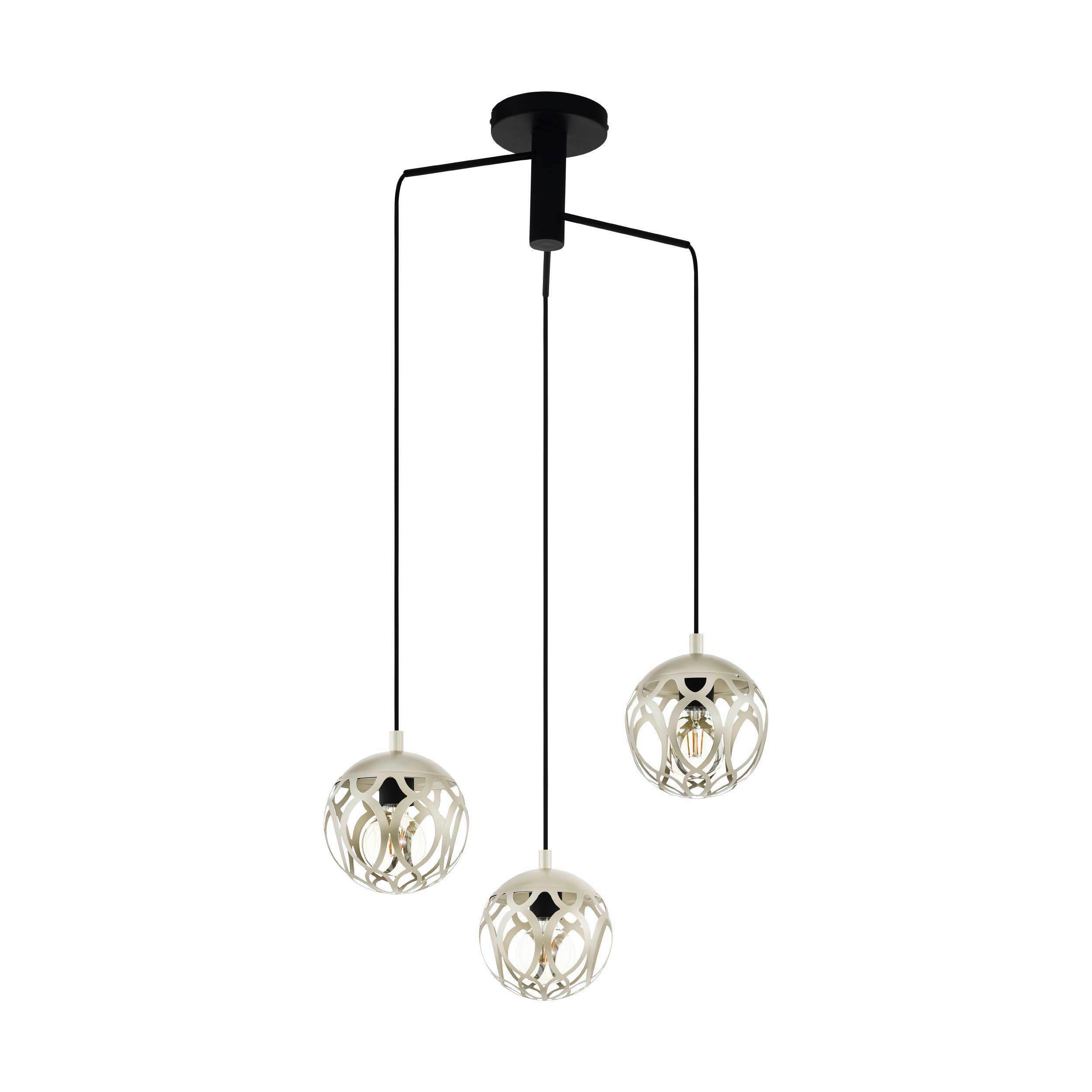 Hängeleuchte 99073* Mirtazza - Champagner/Schwarz, KONVENTIONELL, Metall (59/110cm) - Eglo
