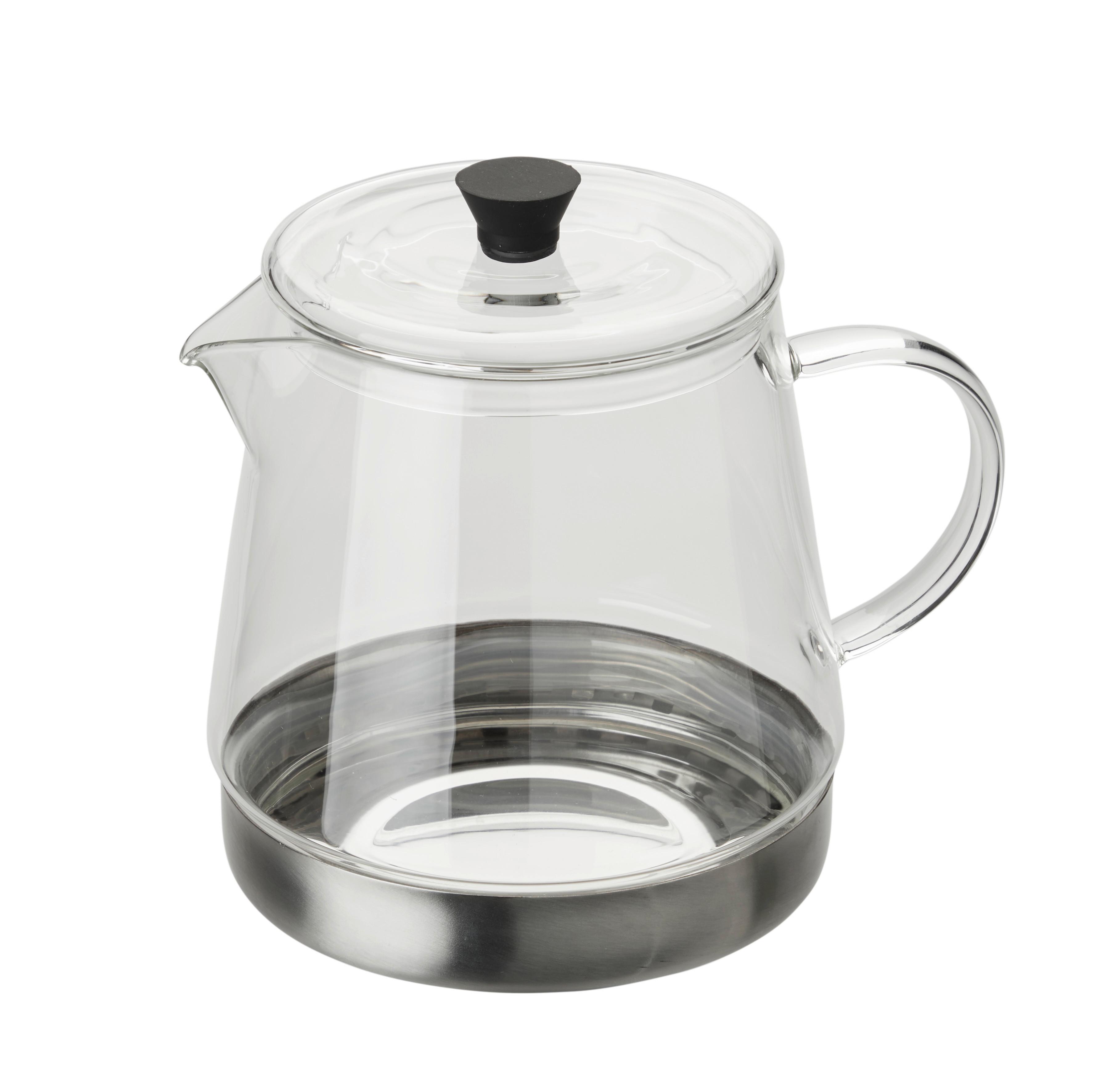 Teekanne Ted - Klar/Edelstahlfarben, Basics, Glas/Kunststoff (14.5/17cm) - James Wood