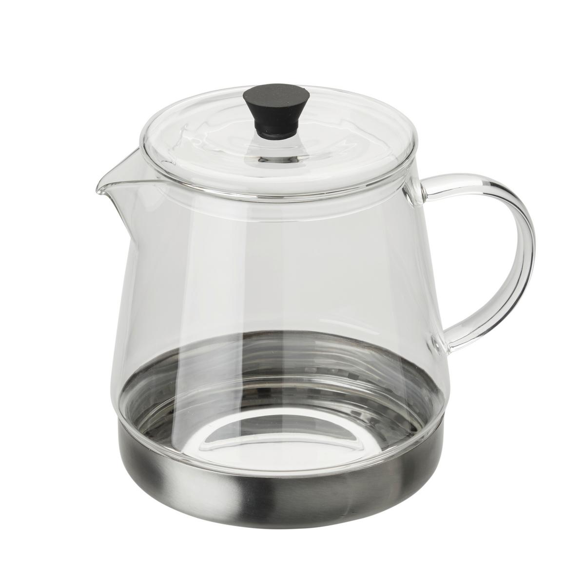 Teekanne Ted - Klar/Edelstahlfarben, Basics, Glas/Kunststoff (14.5/17cm) - James Wood