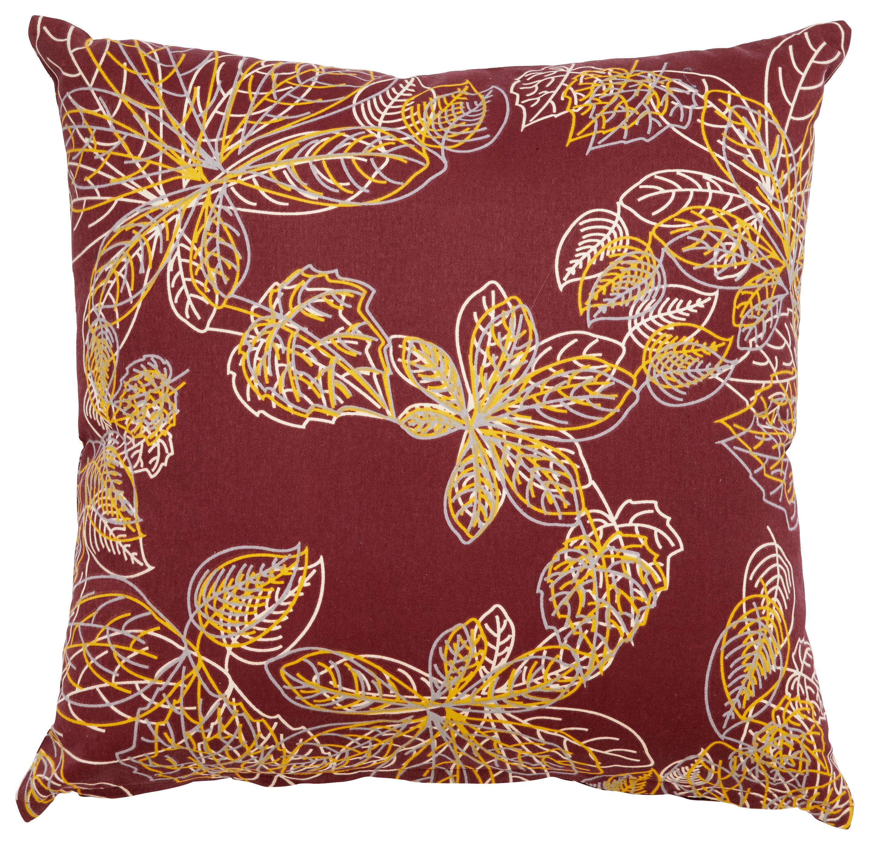 Dekoračný Vankúš Eden, 50/50cm, Červená - vínovočervená, Romantický / Vidiecky, textil (50/50cm) - Modern Living