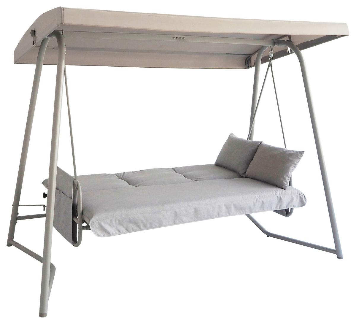 HOLLYWOODSKA HOJDAČKA MONTENEGRO - piesková, kov/textil (247/185/139cm) - Mömax