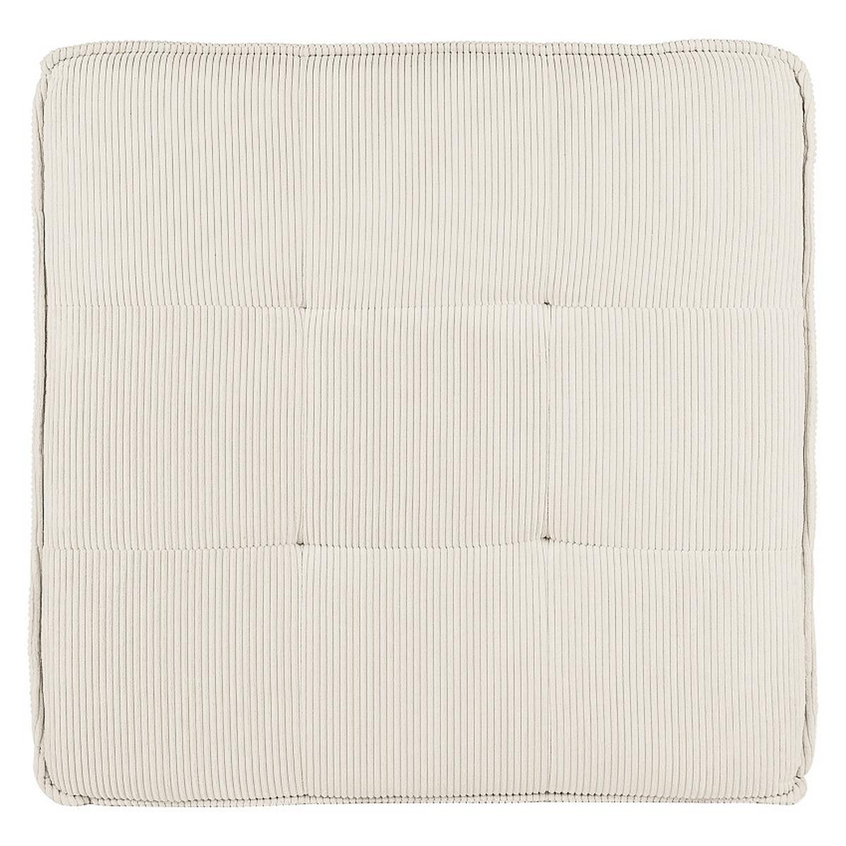 Sitzkissen Cordy, Wollweiß B: 128 cm - Weiß, MODERN, Textil (128/40/128cm) - Trendmanufaktur