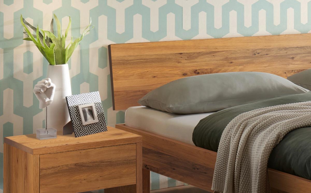 Bett Forti, Wildeiche 160x200 Cm - Wildeiche/Eichefarben, Natur, Holz (160/200cm) - Hasena