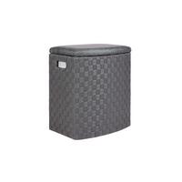 Wäschetonne mit Deckel Ghada Anthrazit, 42x28x48 cm - Anthrazit, KONVENTIONELL, Kunststoff/Textil (42/28/48cm) - Luca Bessoni