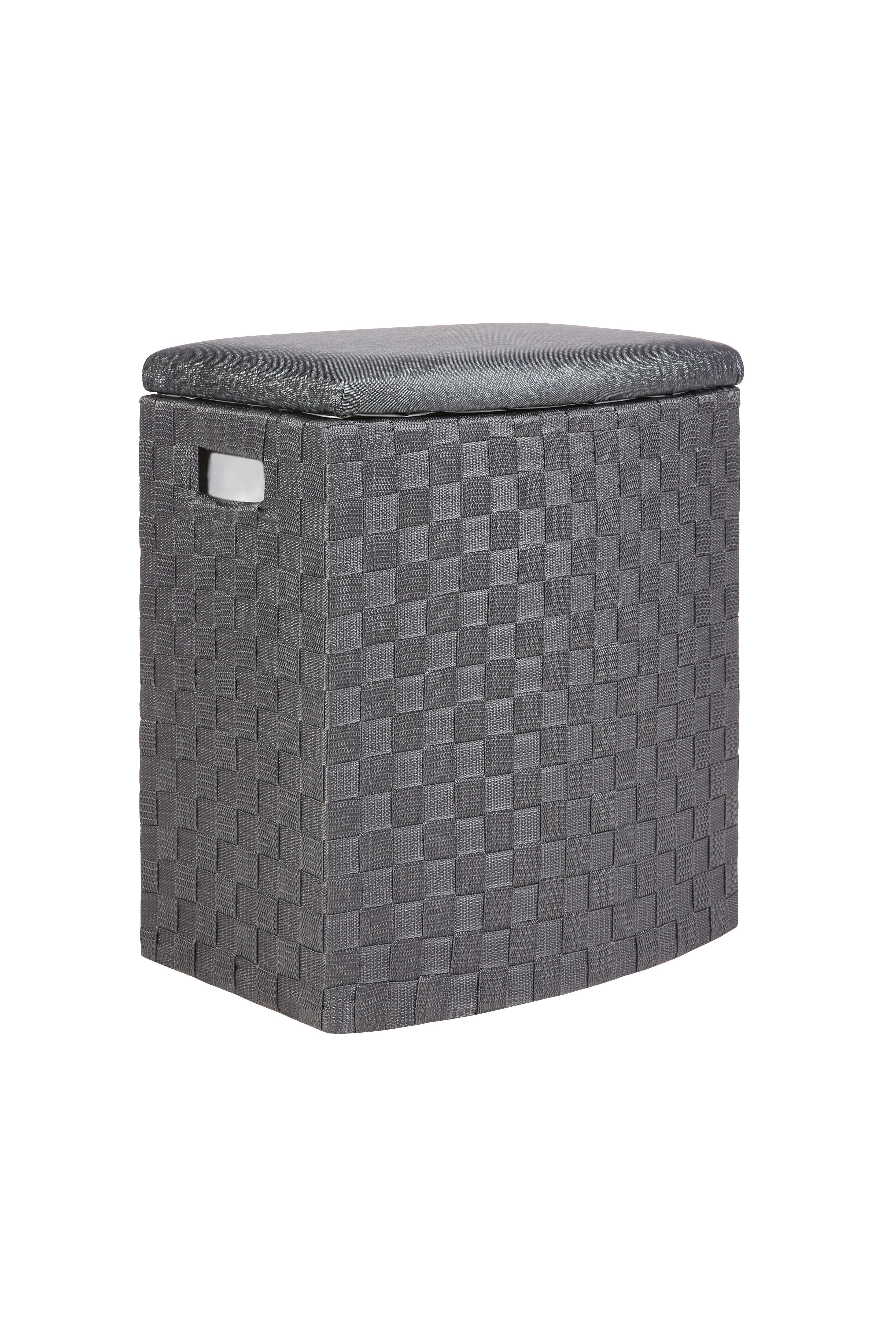 Wäschetonne mit Deckel Ghada Anthrazit, 42x28x48 cm